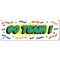 Party Central Club Pack of 12 Green and White 'Go Team' Sign Banners 60"